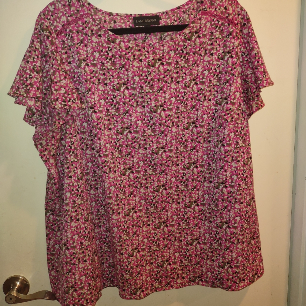 Lane Bryant flutter sleeve blouse